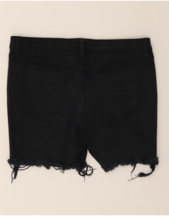 MOSSIMO Womens Mid Rise Denim Shorts US 8 Medium W29 Black Cotton Vintage Mossimo and Second-Hand Mossimo from Messina Hembry 