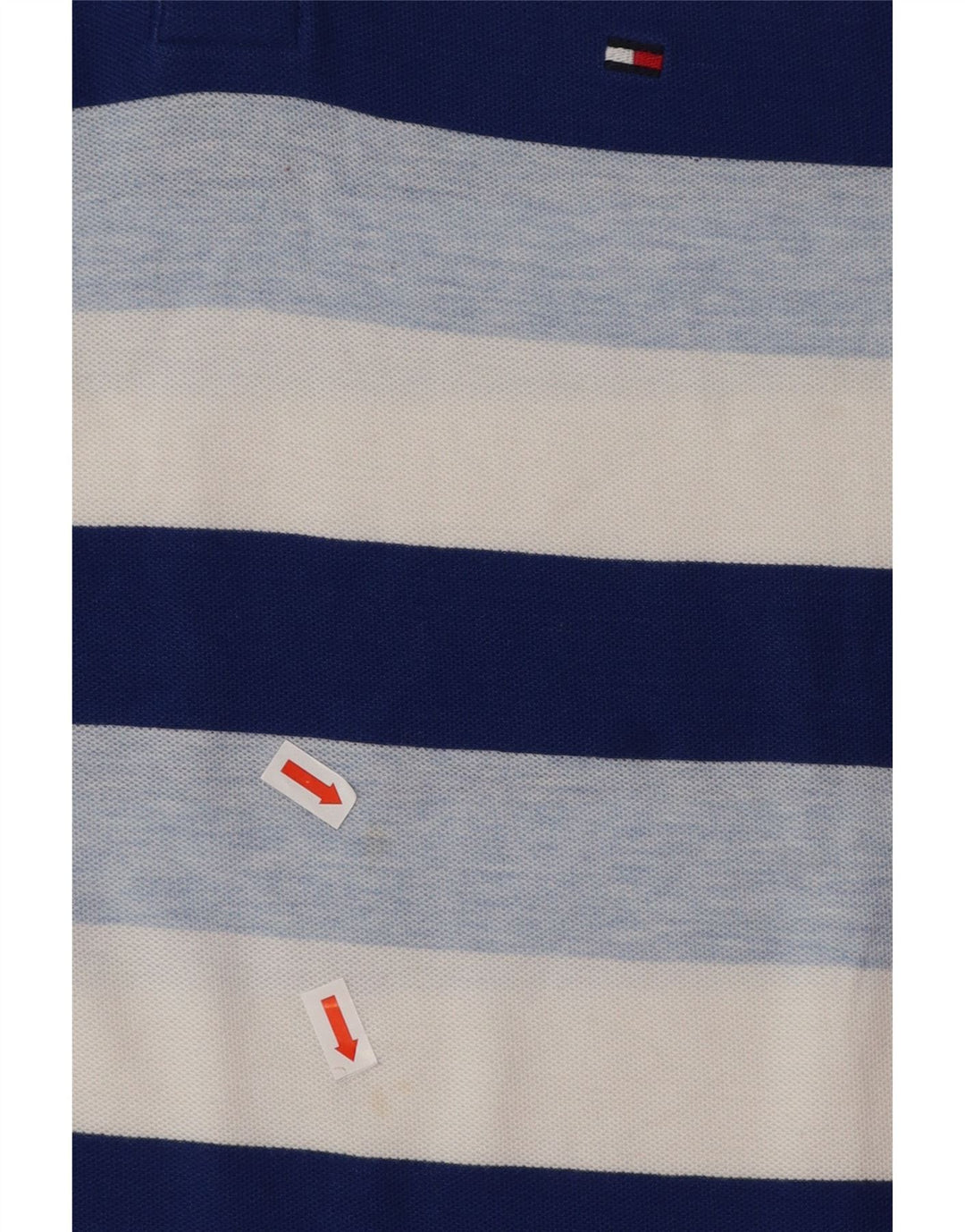 TOMMY HILFIGER Muška polo majica srednje plave pruge, pamuk