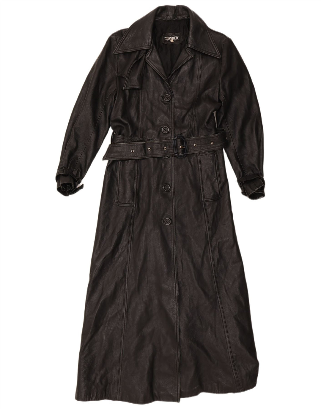 Vintage ženski kožni kaput UK 16 veliki crni
