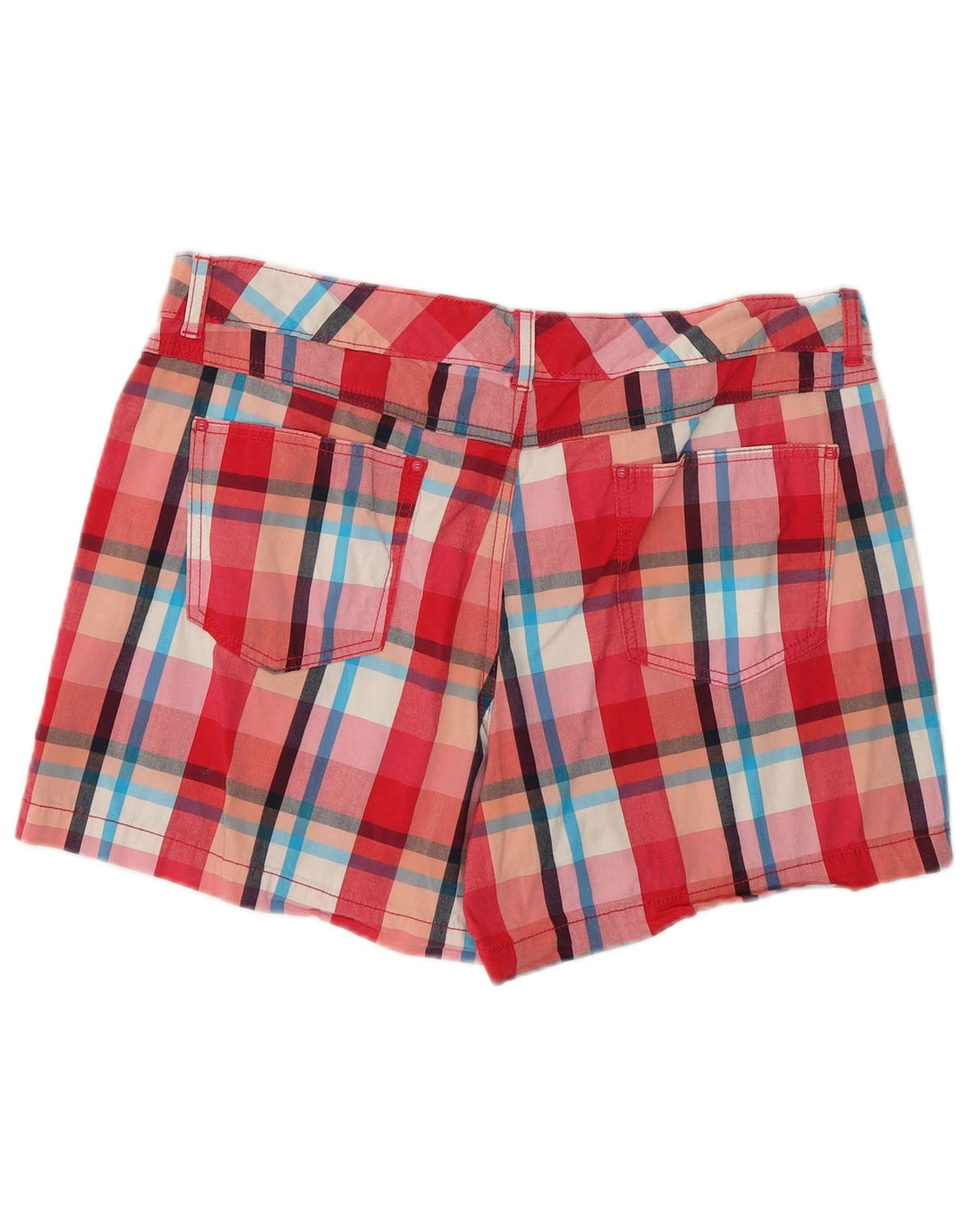 LEE Ženske ležerne kratke hlače prirodnog kroja US 16 2XL W38, crveni karirani pamuk