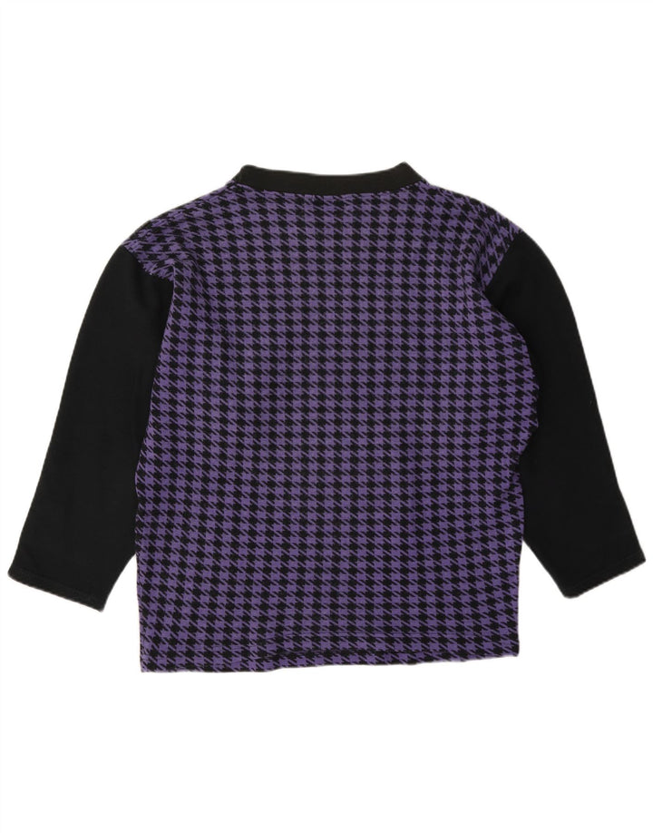 Gymnasium ženska majica dugih rukava UK 14 srednje ljubičasta houndstooth
