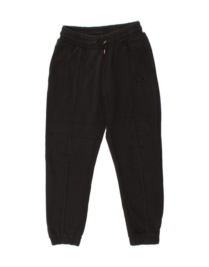 FILA Womens Tracksuit Trousers Joggers Small Black Cotton Vintage Fila and Second-Hand Fila from Messina Hembry 