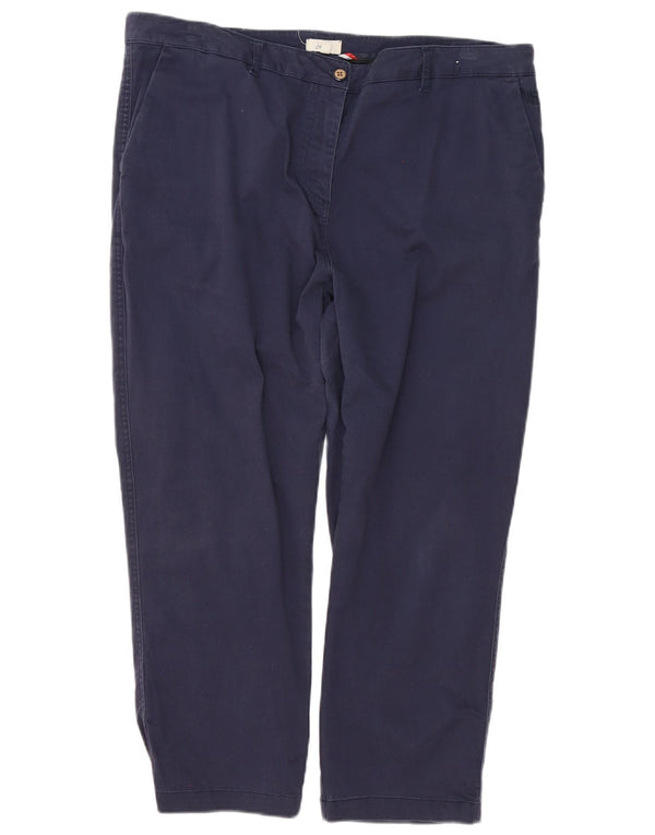 Joules ženske ravne chino hlače UK 18 XL W38 L25 tamnoplavi pamuk