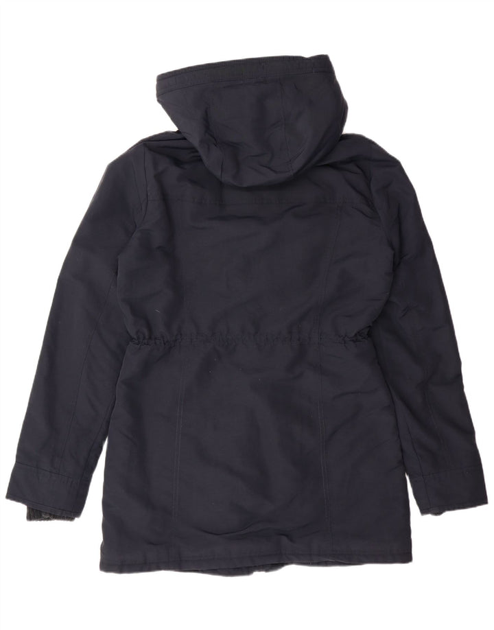 ABERCROMBIE & FITCH Womens Parka Jacket UK 14 Medium Navy Blue Winter