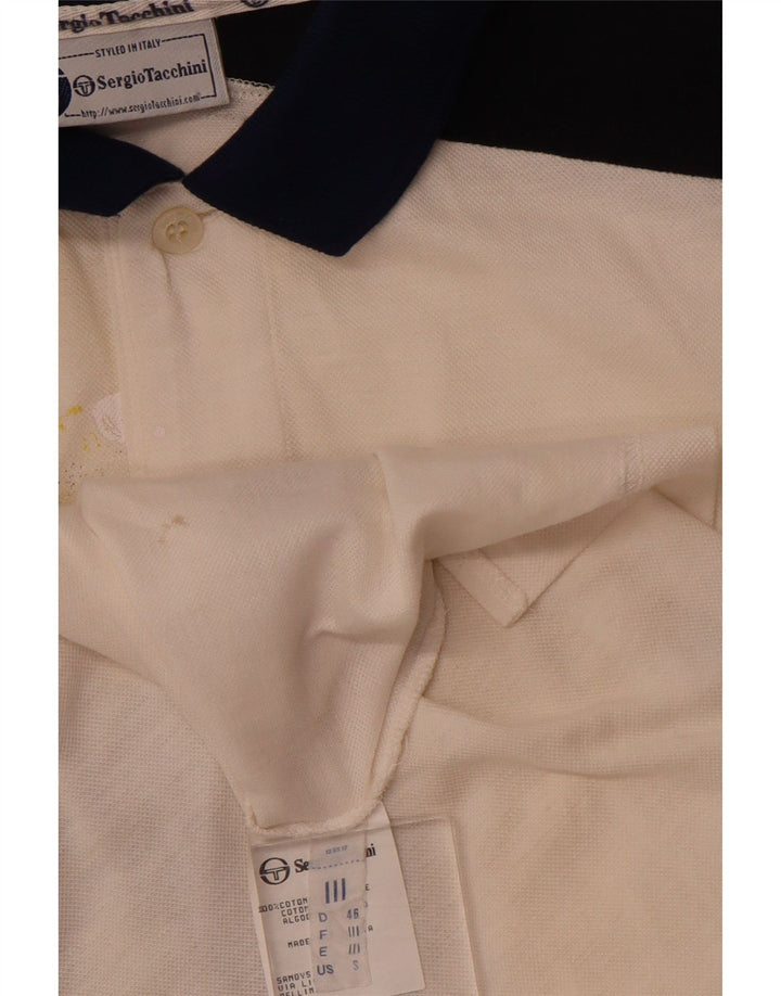 SERGIO TACCHINI Muška polo majica s grafikama, mala bijela boja, pamuk