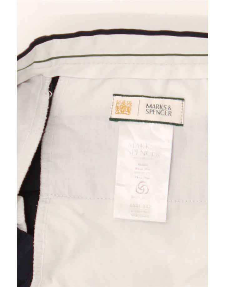 Marks & Spencer muške hlače ravnog odijela W34 L29 tamnoplavi poliester