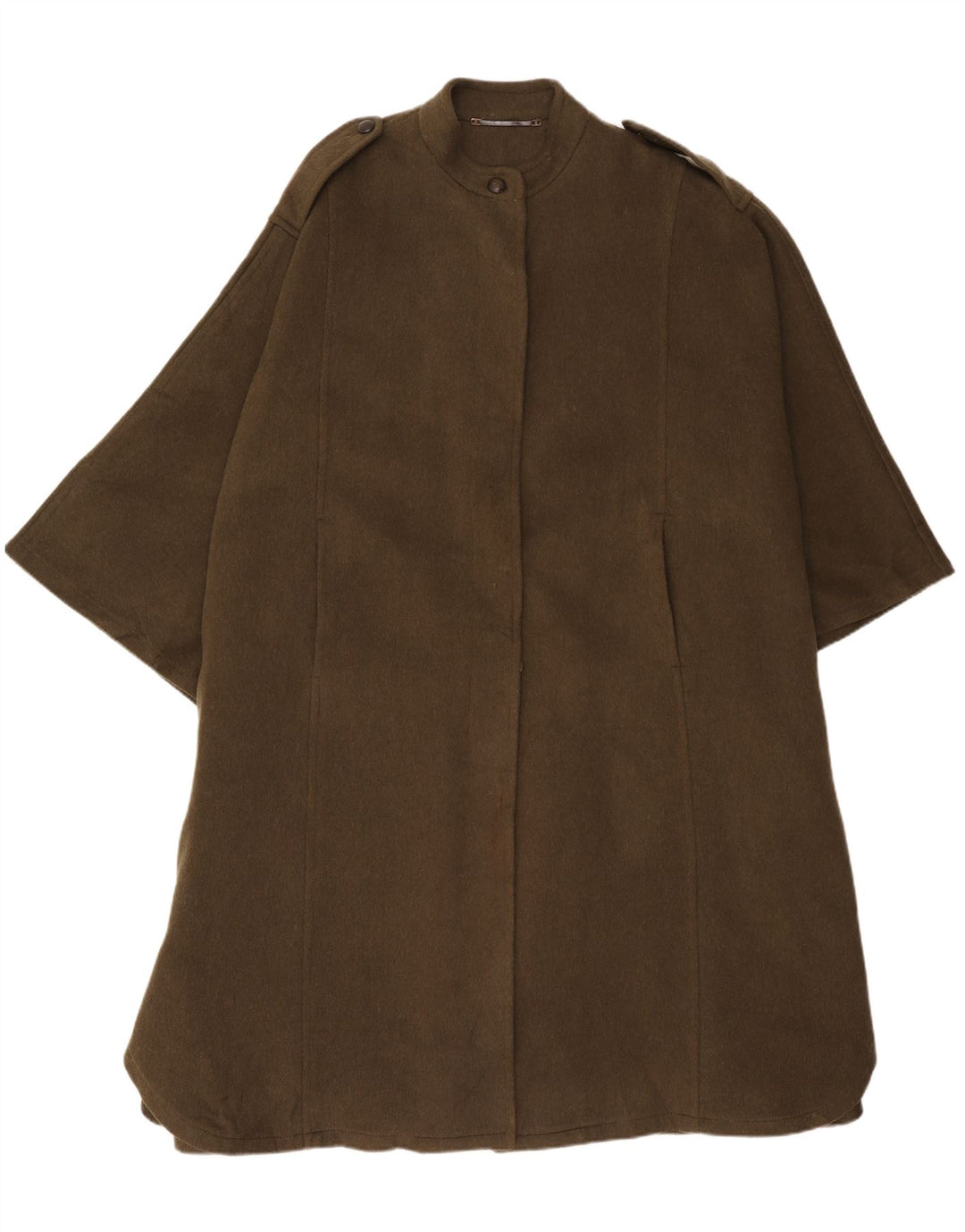 Glockner Loden ženski preveliki vojnički ogrtač UK 14 srednje boje boje