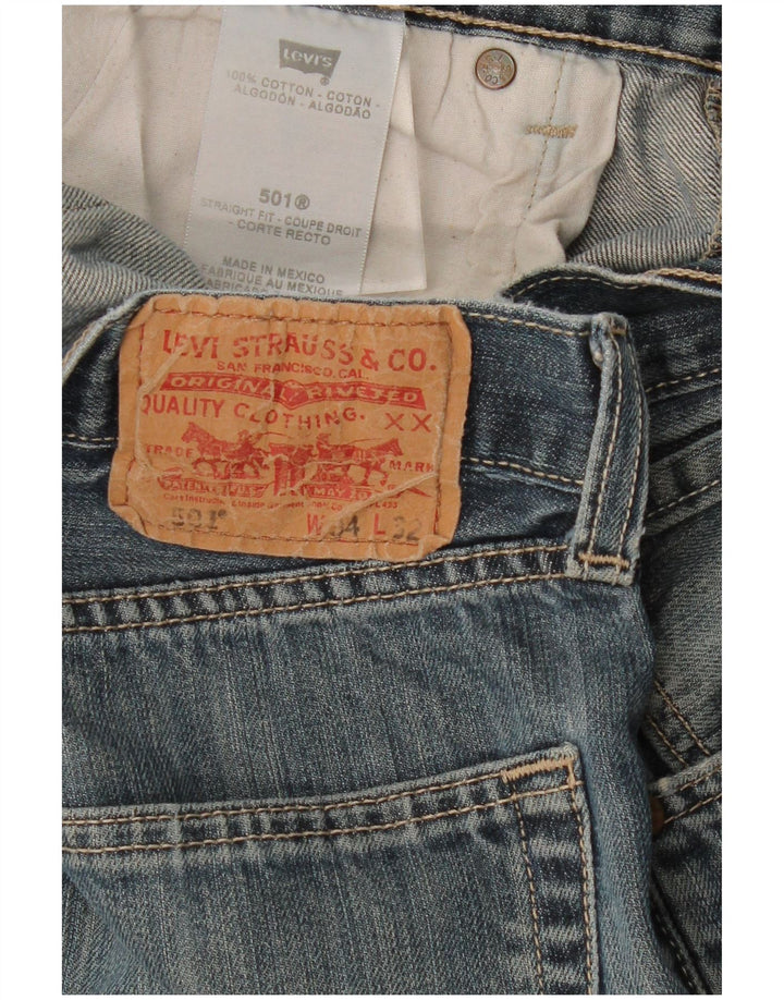 LEVI'S muške 501 ravne traperice W34 L32 plavi pamuk