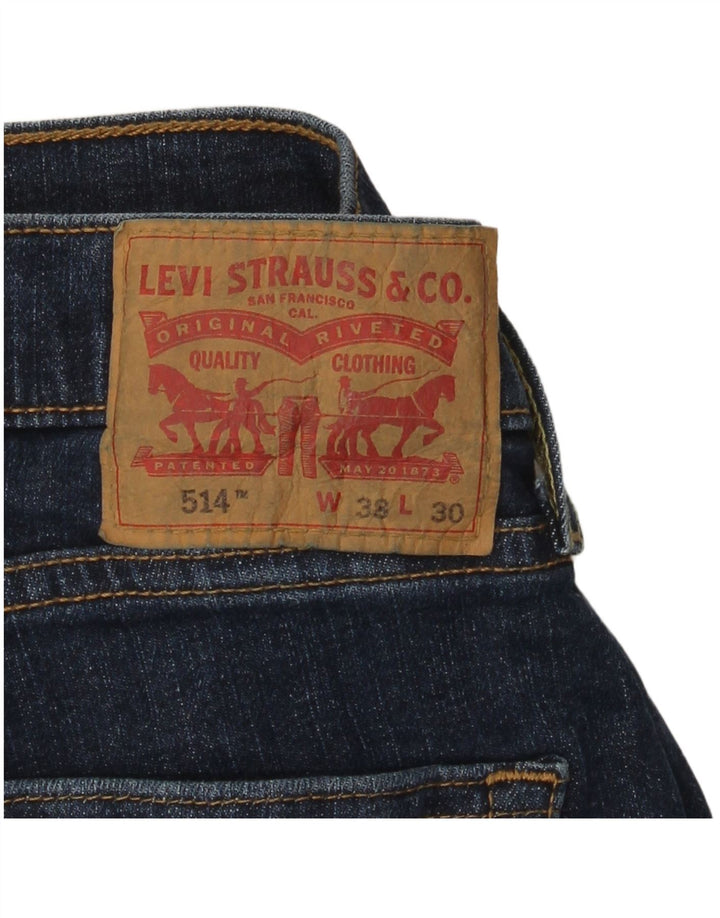Levi's muške ravne traperice W38 L30 plavi pamuk