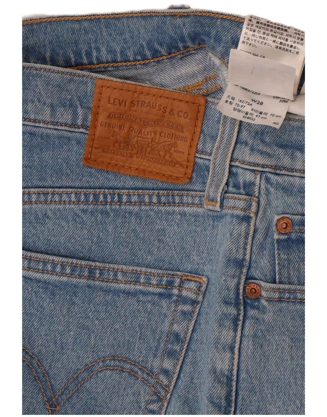 Levi's ženske traper kratke hlače W28 srednje plavi pamuk