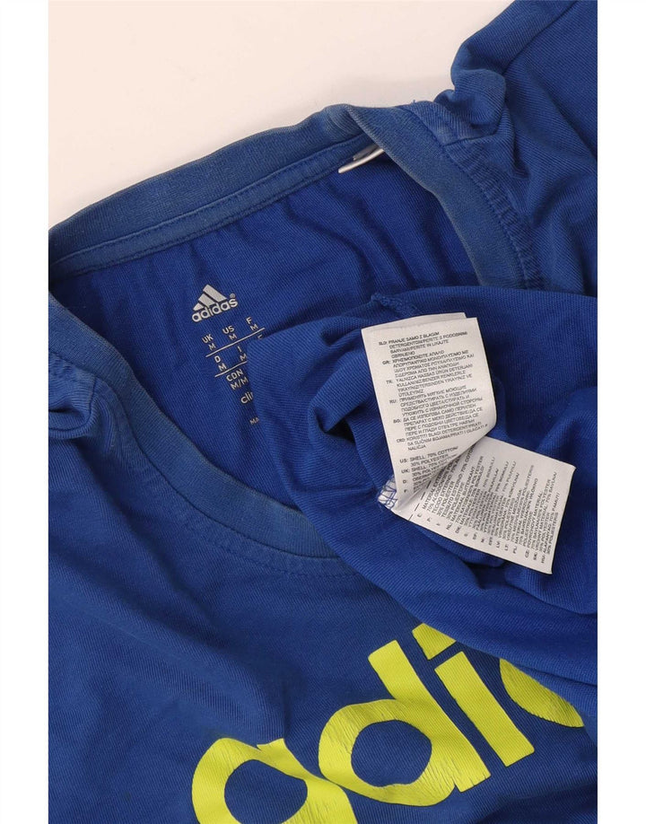 Adidas muška majica Climalite Graphic Top srednje plavi pamuk