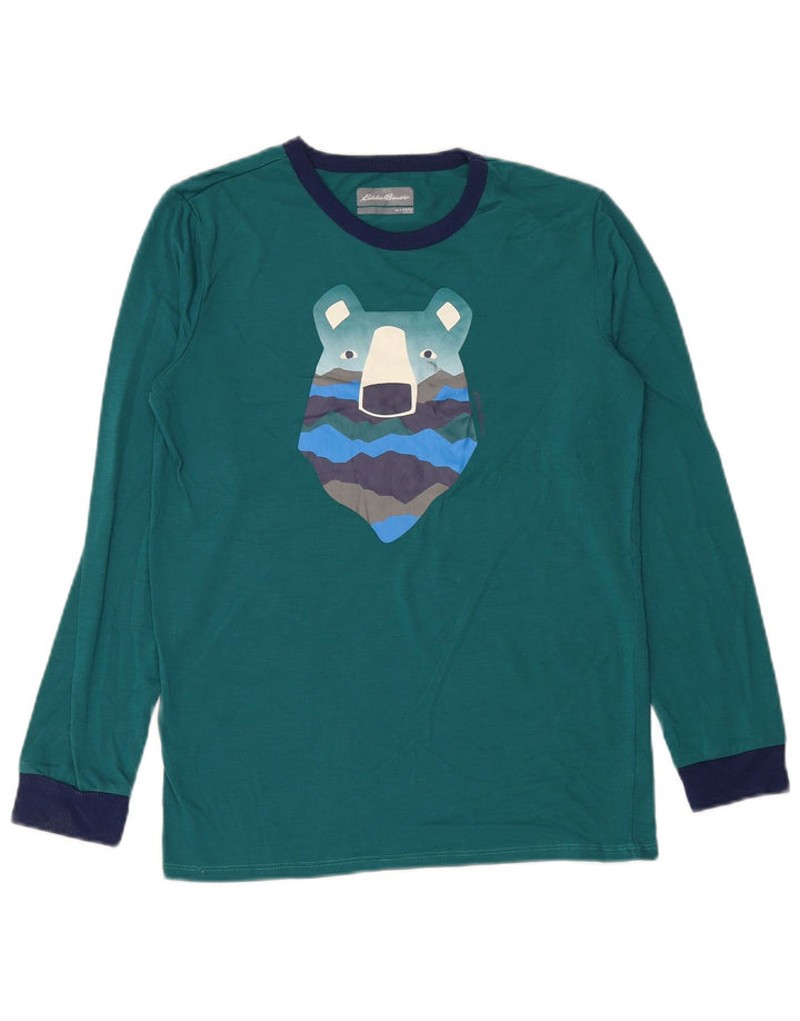 EDDIE BAUER Dječja majica dugih rukava s grafikama 13-14 godina, velika zelena