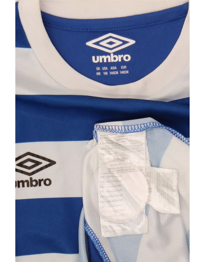 Umbro majica kratkih rukava za dječake 9-10 godina srednje plave pruge od poliestera