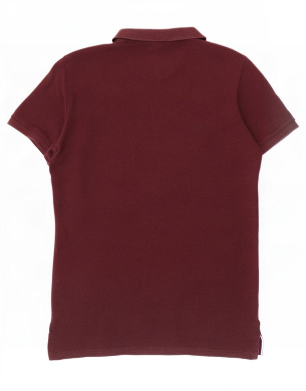 Superdry muška polo majica s grafičkim motivima, srednji tamnocrveni pamuk