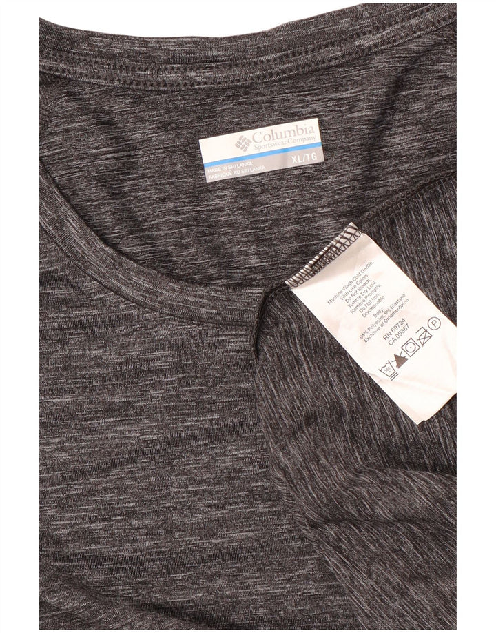 COLUMBIA Womens Top Long Sleeve UK 18 XL Grey Flecked Polyester