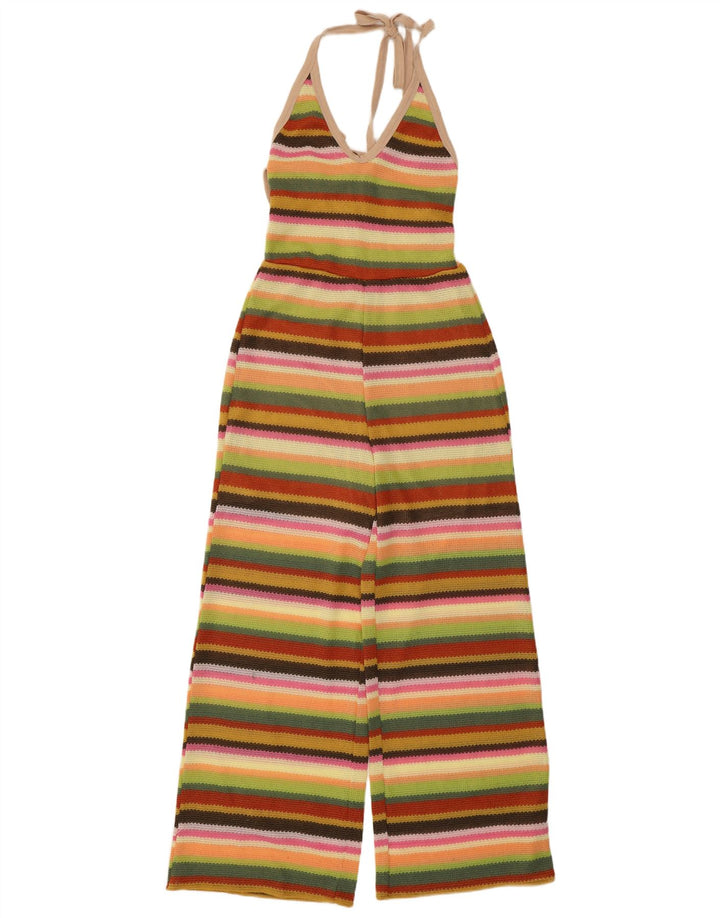 SHEIN Ženski kombinezon s halterima UK 14 Srednji višebojni prugasti poliester