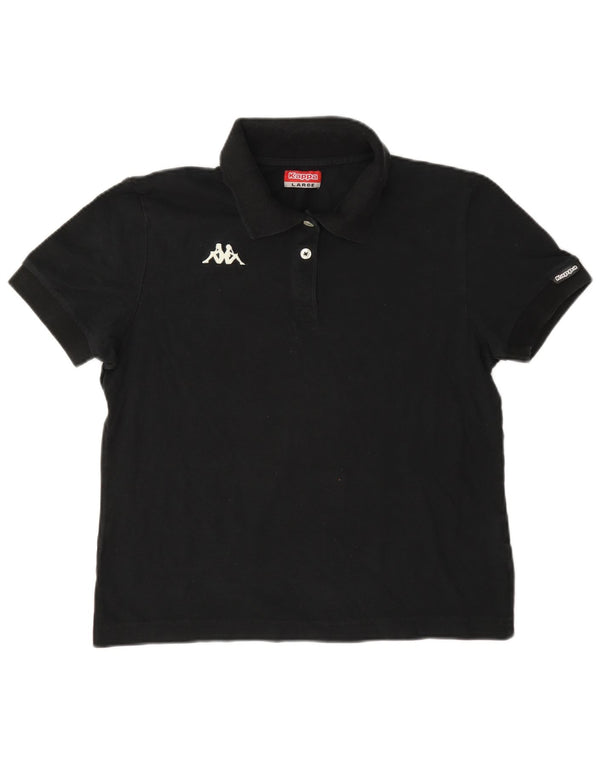 Kappa ženska polo majica UK 16 velika crna pamuk