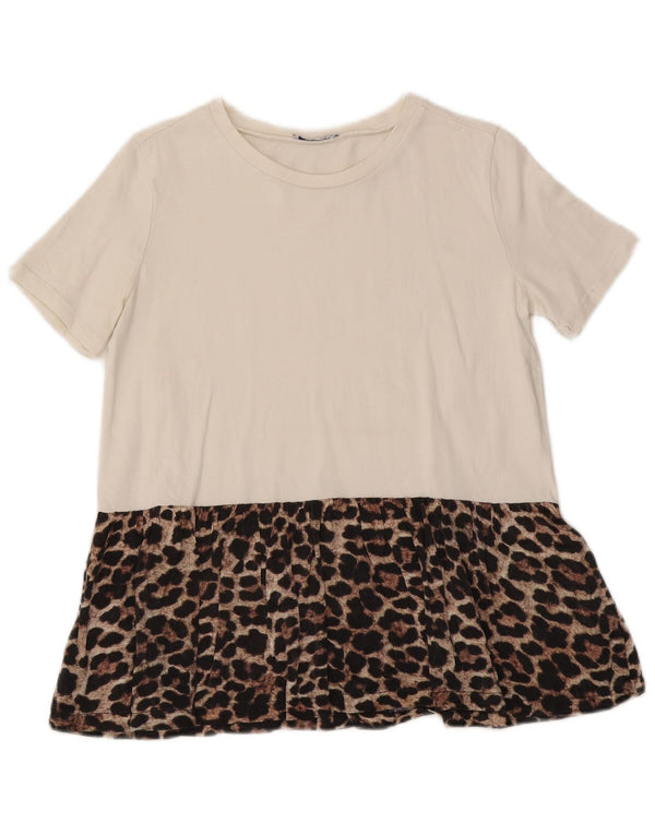 Top ženske bluze Zara UK 12 Srednje bijeli životinjski print