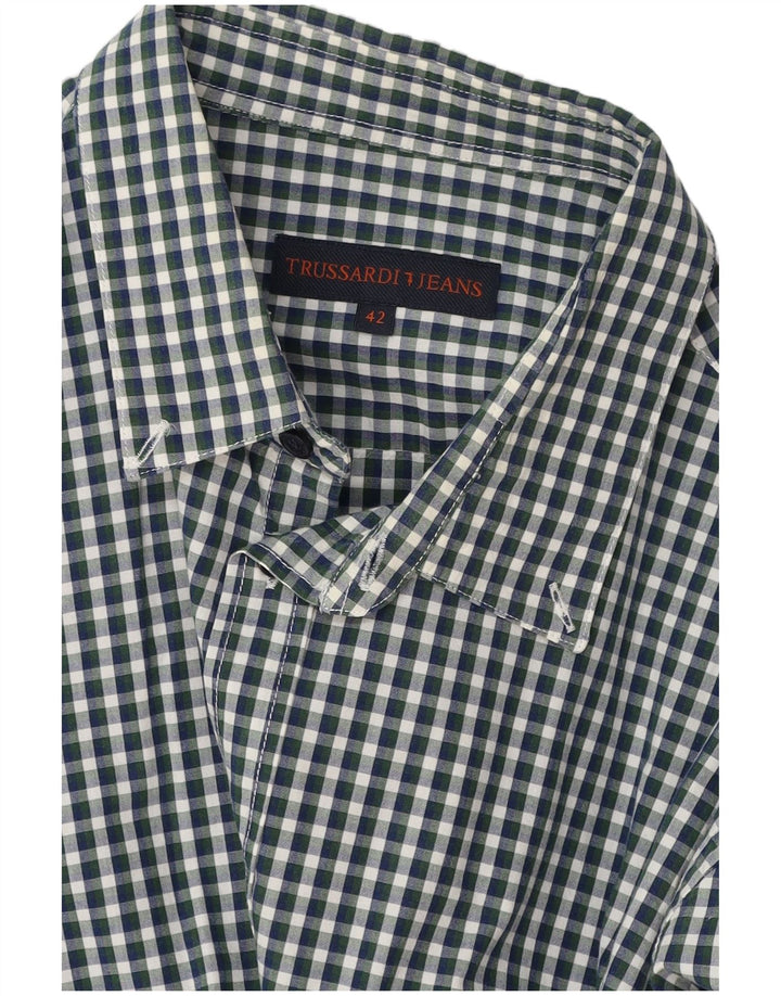 Trussardi Jeans muška košulja, veličina 42, veliki višebojni gingam