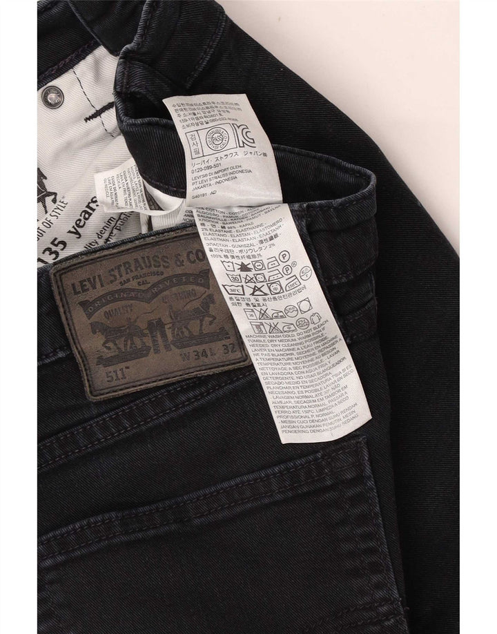 Levi's muške 511 uske traperice W34 L32 crni pamuk
