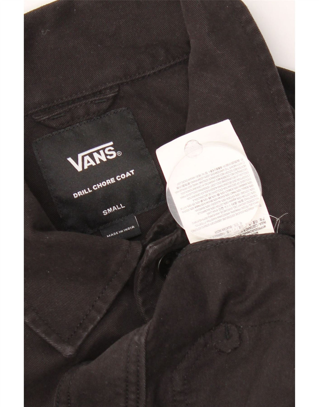 Vans muška grafička traper jakna UK 36 Mala crna pamuk