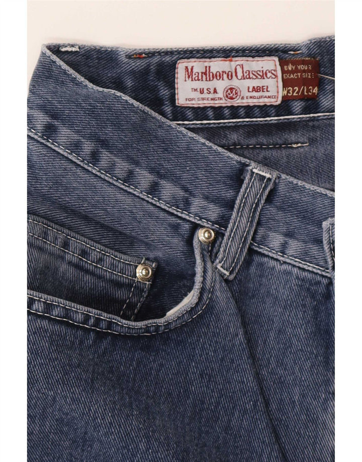 Marlboro Classics Mens Straight Jeans W32 L30 Plavi pamuk