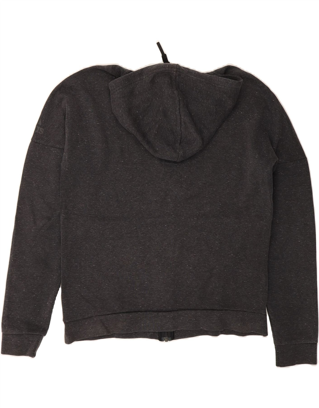 ADIDAS Mens Zip Hoodie Sweater Medium Grey Flecked Vintage Adidas and Second-Hand Adidas from Messina Hembry 