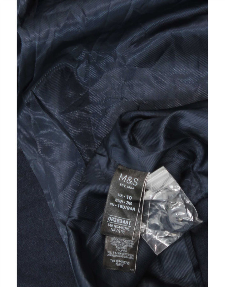 Ženski kaput Marks & Spencer UK 10 Mali tamnoplavi poliester