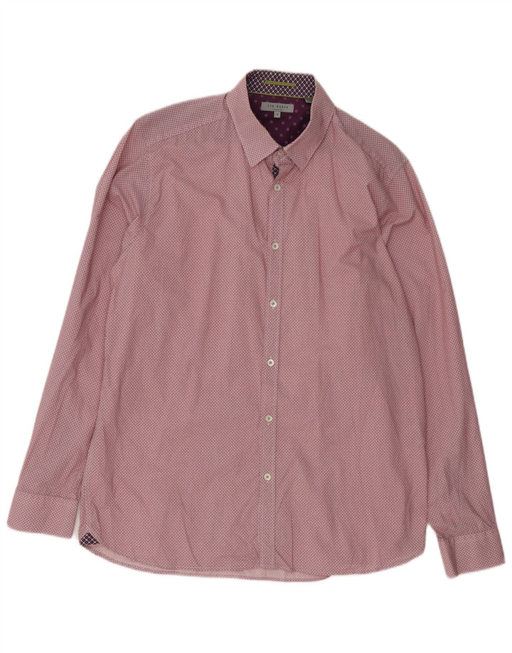 Muška košulja Ted Baker, veličina 5 XL, crveni cvjetni pamuk