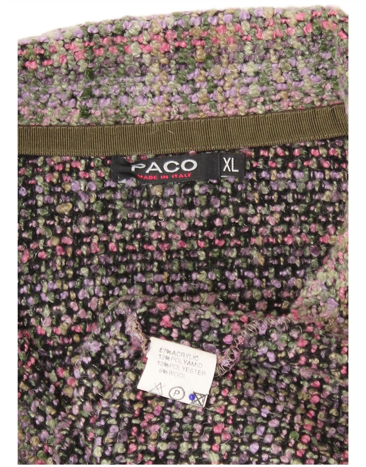 Paco ženska jakna s 5 gumba UK 18 XL višebojni karirani akril