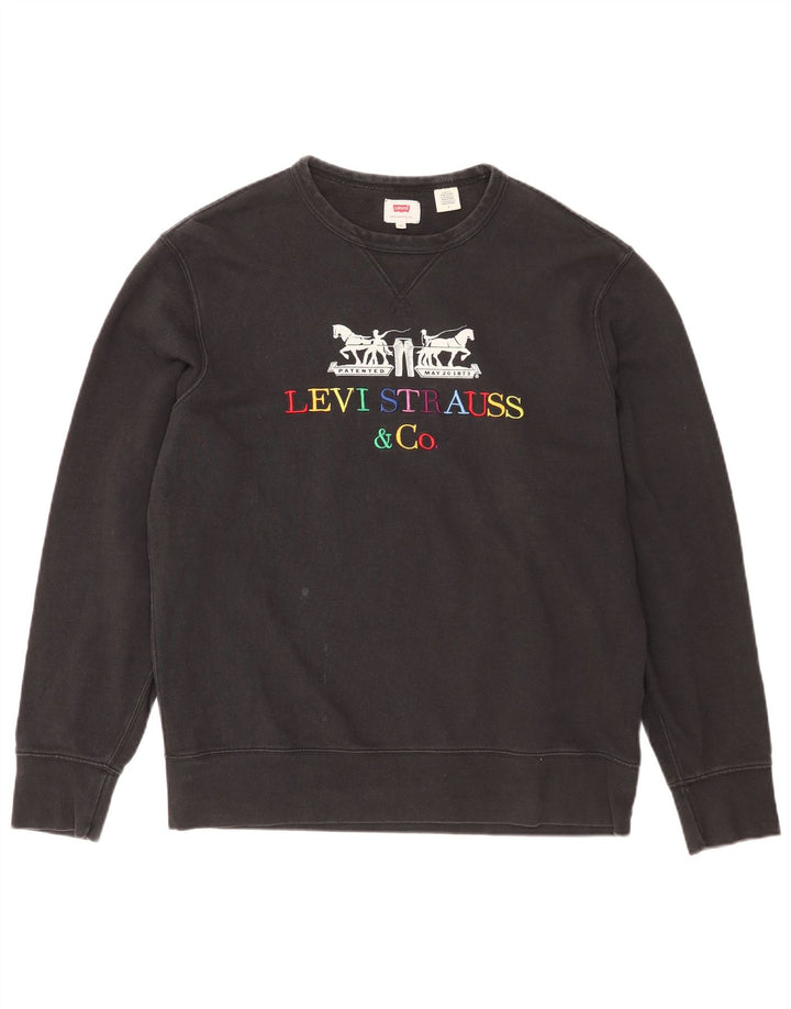 Levi's muška trenirka s grafičkim motivima Srednji crni pamuk