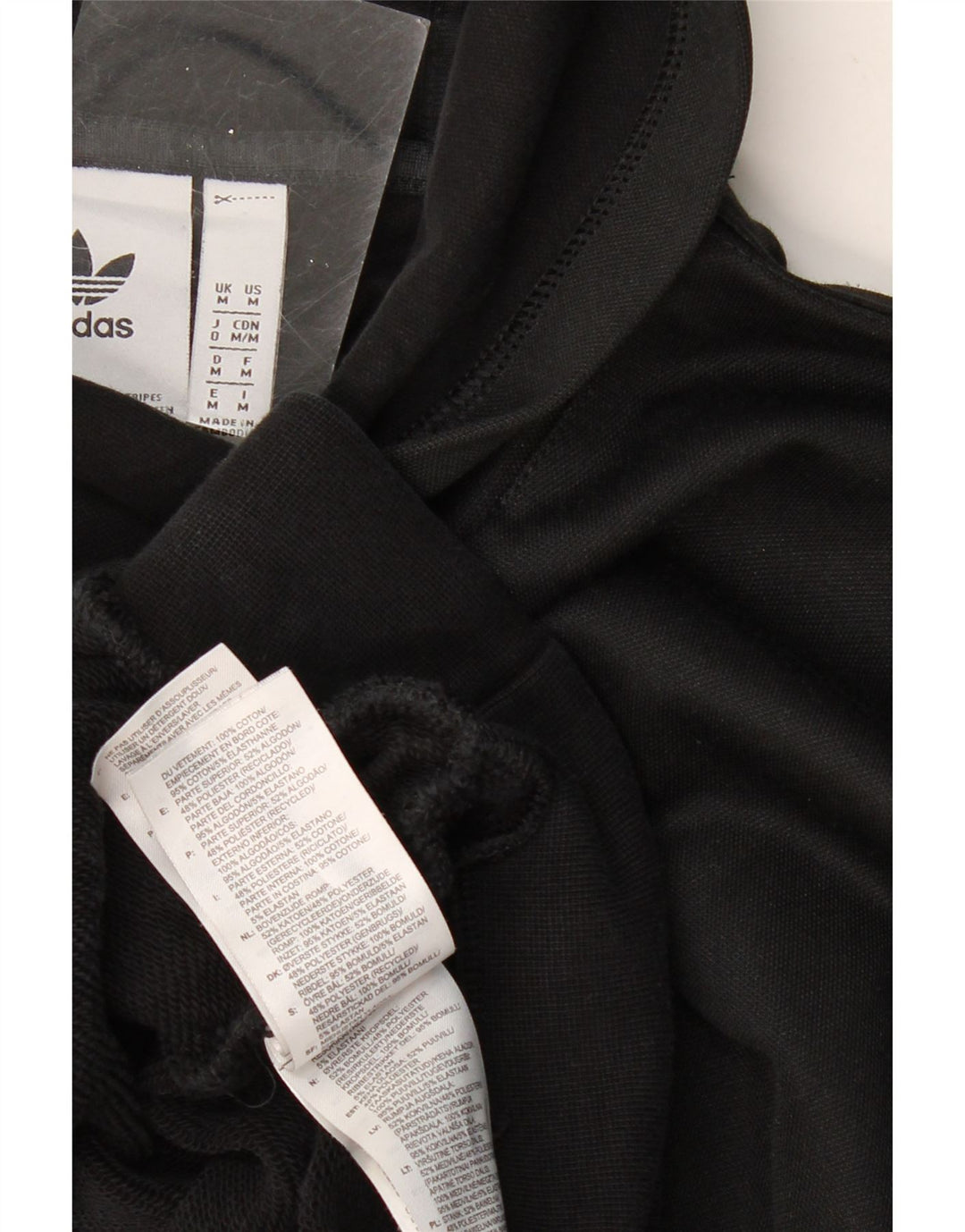 ADIDAS muška majica s kapuljačom srednje veličine, crni pamuk