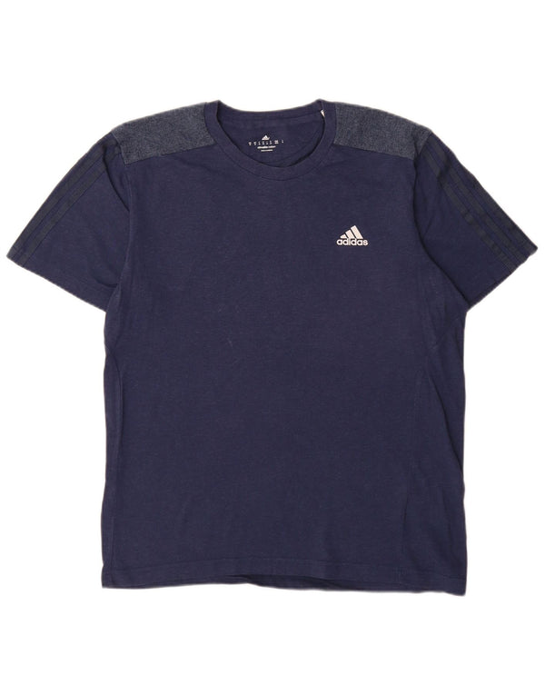 Adidas muška Climalite majica kratkih rukava srednje tamnoplavi pamuk