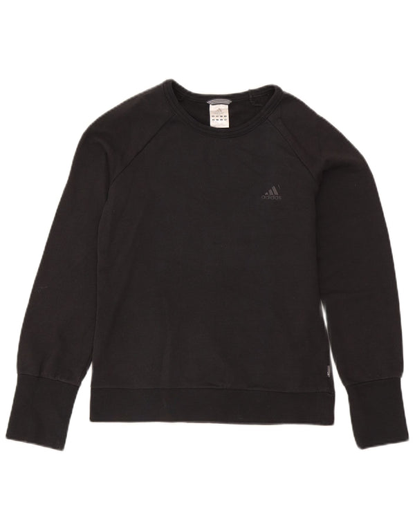 Adidas ženska majica s kratkim rukavima UK 12 srednje tamnoplavi pamuk