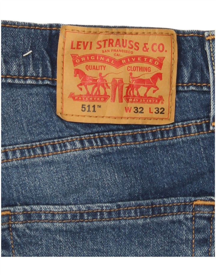 LEVI'S Muške 511 uske traperice W32 L32 Plavi pamuk