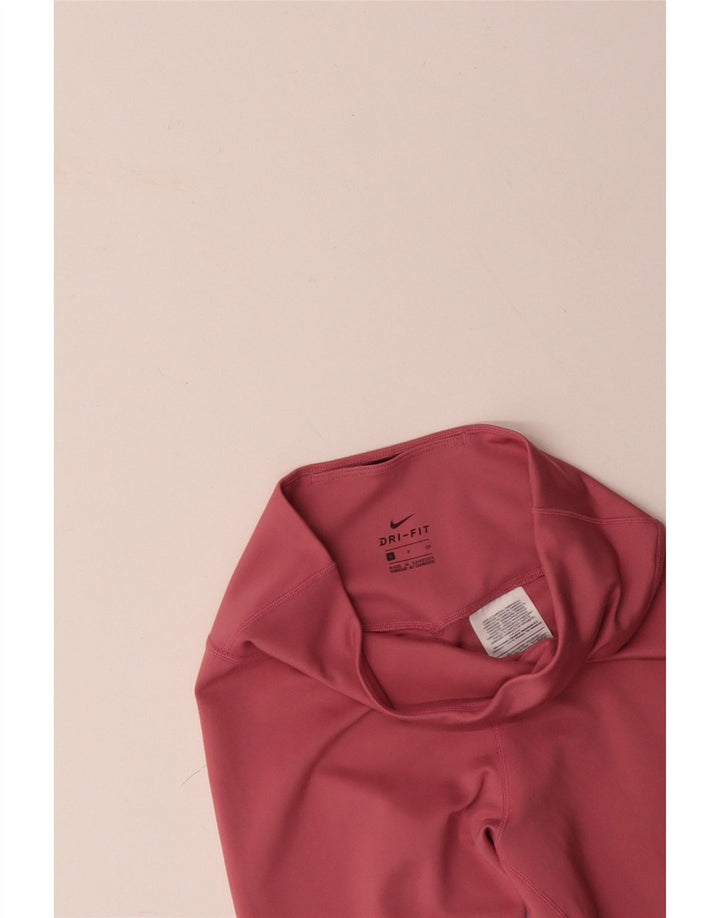 NIKE Ženske Dri Fit Leggings UK 8 Mali ružičasti poliester