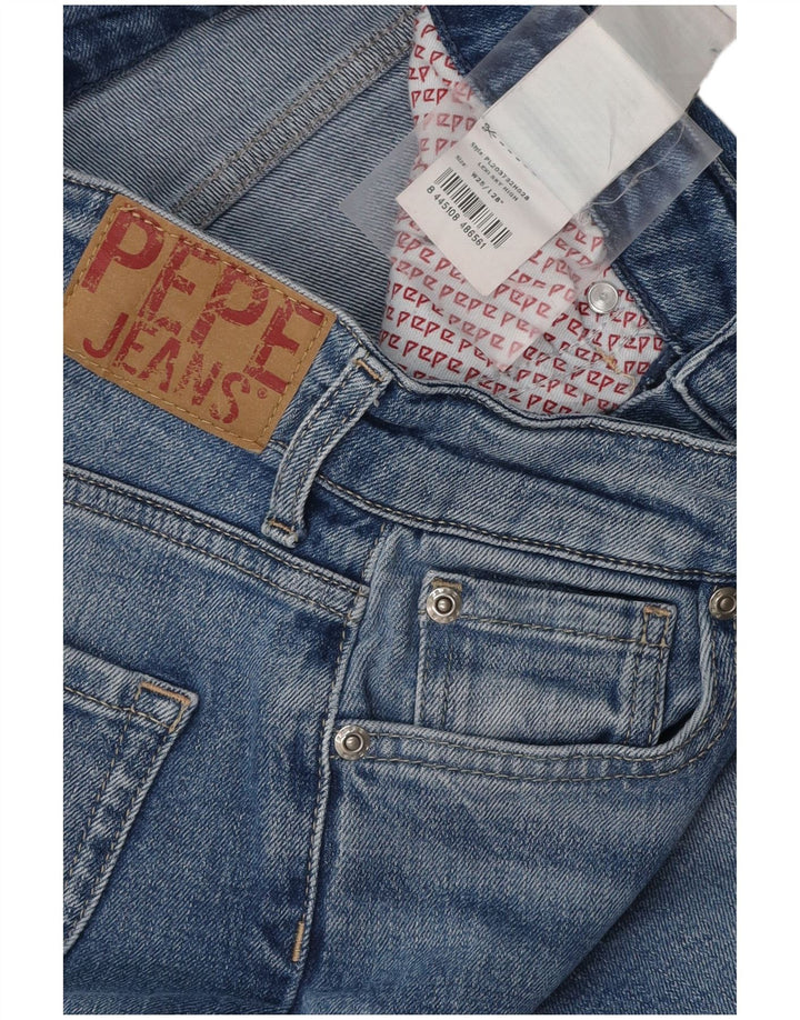 PEPE JEANS Ženske ravne traperice W25 L28 Plavi pamuk