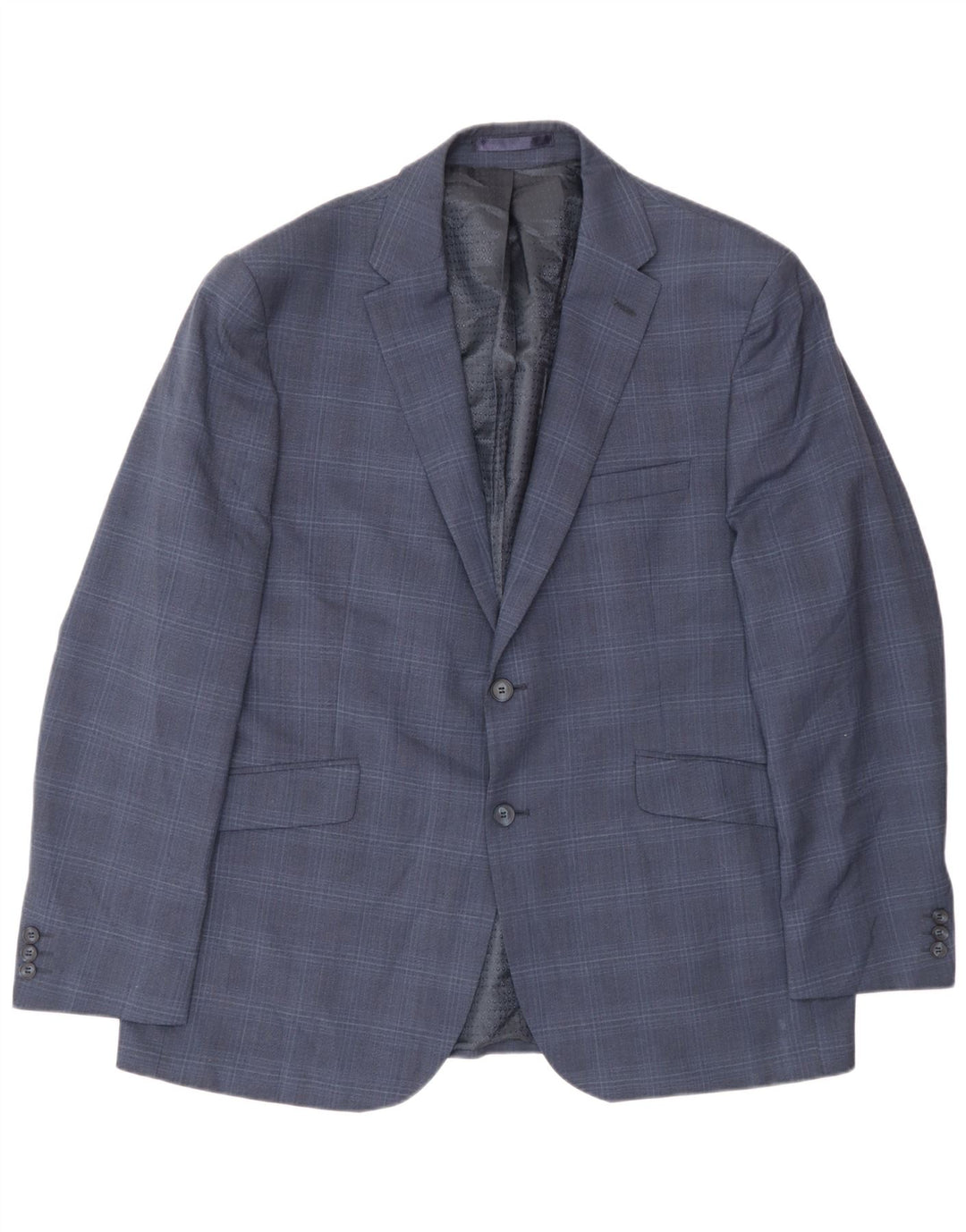 Pierre Cardin muška jakna sa 2 gumba IT 56 3XL tamnoplava karirana vuna
