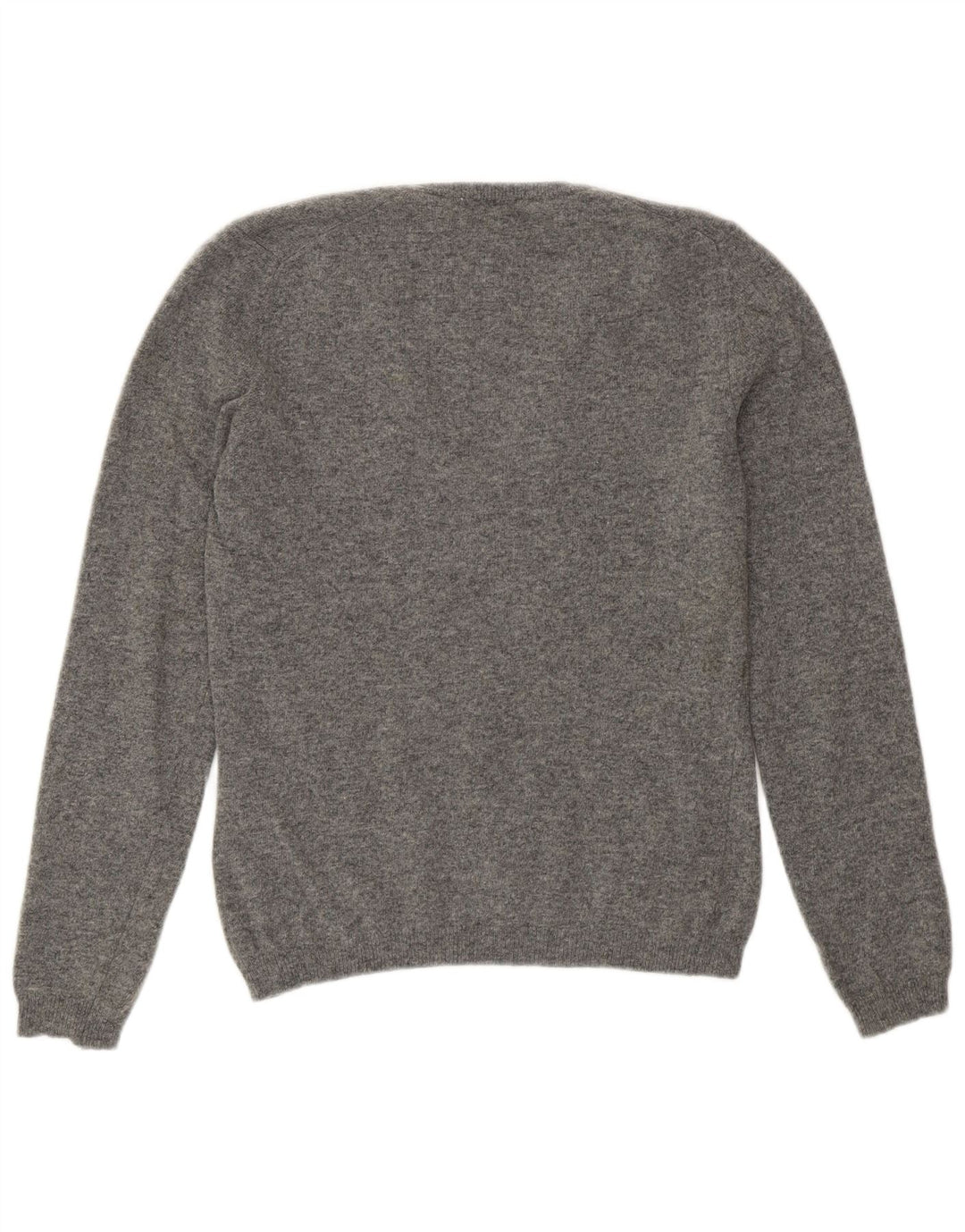 Benetton ženski džemper s V-izrezom UK 12 srednje siva vuna