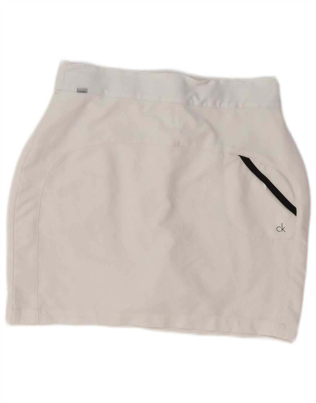Calvin Klein ženska mini suknja UK 10 mala W28 bijeli poliester