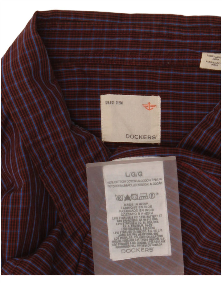 Dockers muška košulja velikog bordo kariranog pamuka