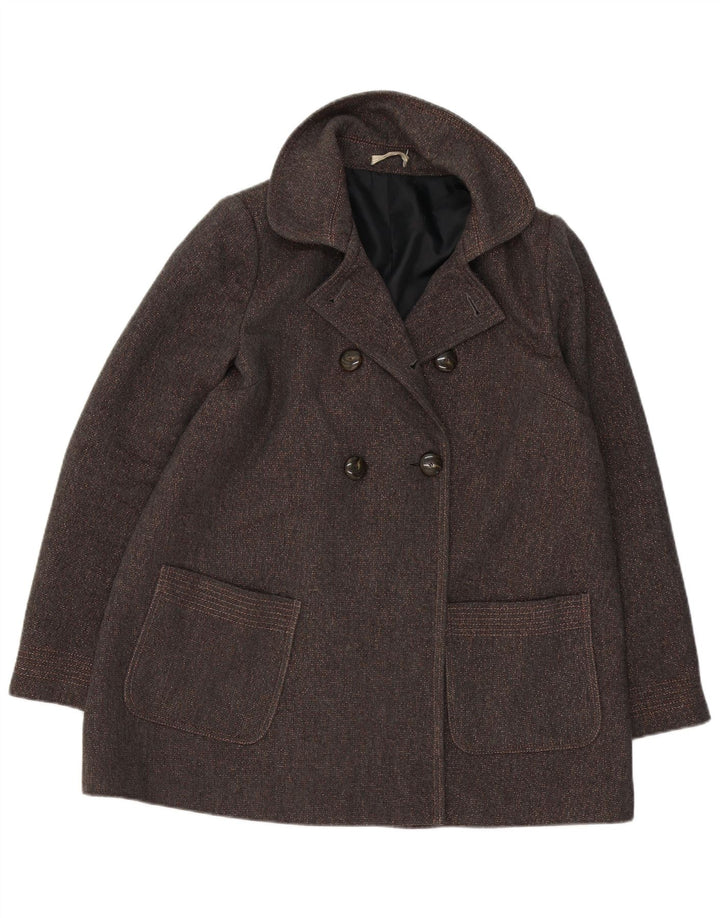 Vintage ženski graškasti kaput UK 18 XL smeđi