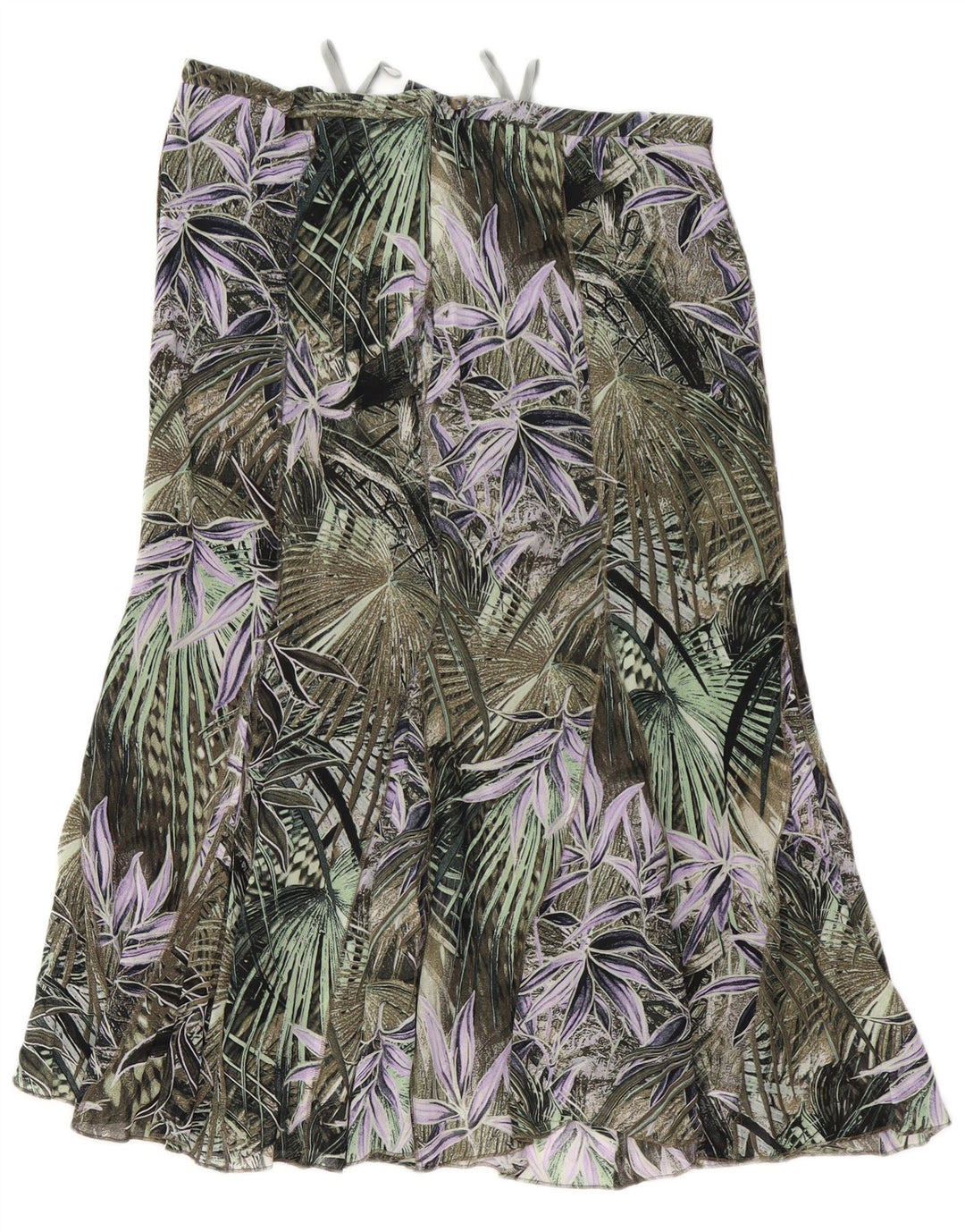 GELCO ženska suknja truba visokog struka UK 16 velika W32 zelena cvjetna