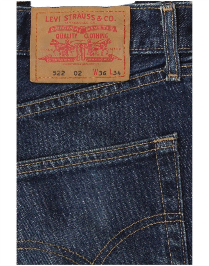 Levi's muške 522 ravne traperice W36 L27 tamnoplave