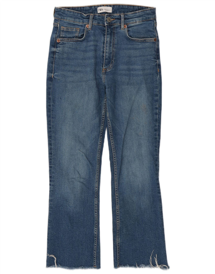 Zara ženske crop bootcut traperice EU 38 male W28 L26 plave