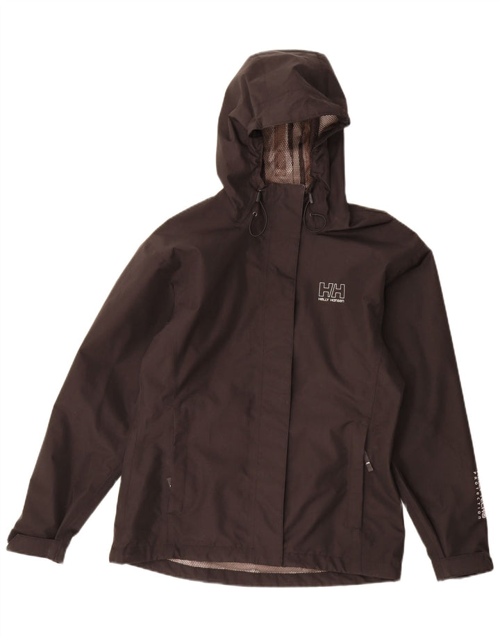 Helly Hansen ženska kišna jakna s kapuljačom UK 14 srednje crni poliester