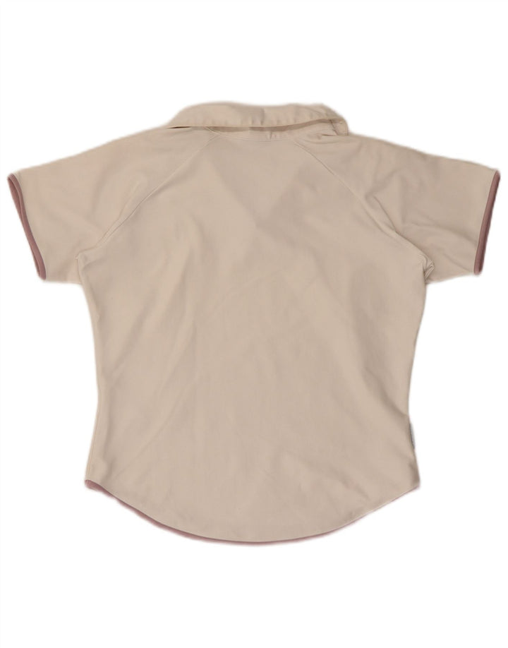 NIKE ženska Dri Fit Crop Polo majica US 8/10 Srednje bijeli poliester
