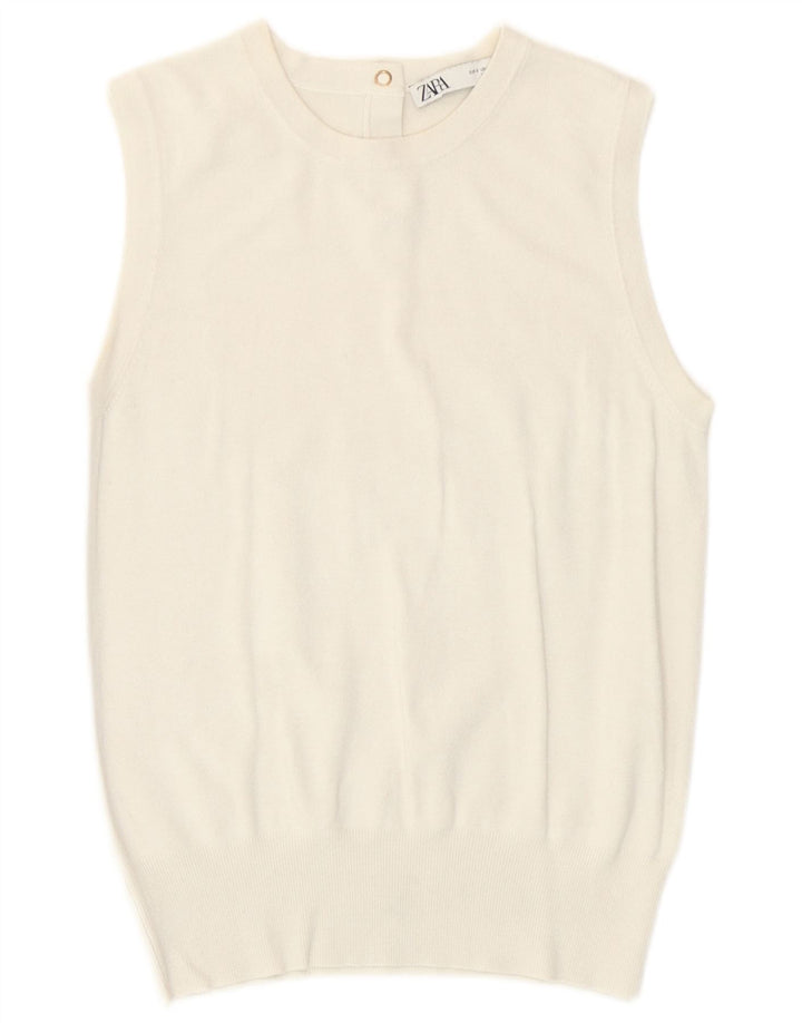 Zara ženski prsluk bez rukava UK 10 Small White