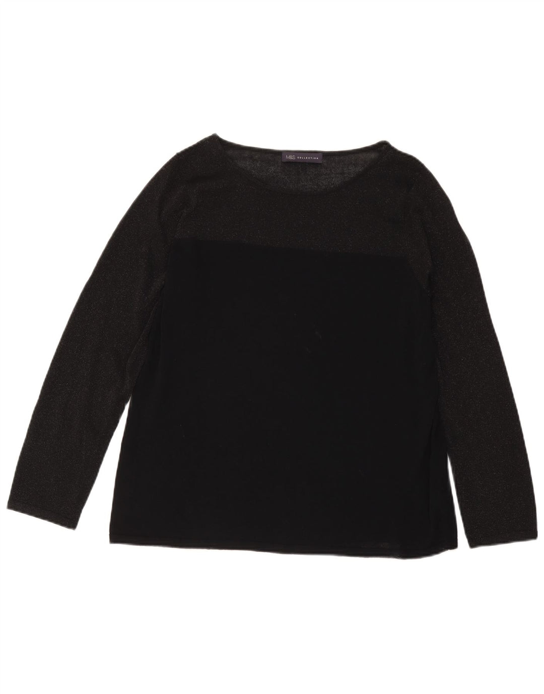 Marks & Spencer ženska majica dugih rukava UK 18 XL crna viskoza
