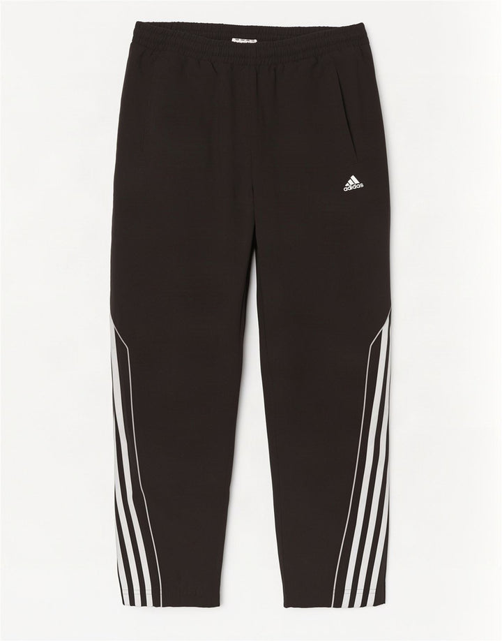 Adidas muške trenirke srednje crne poliesterske hlače